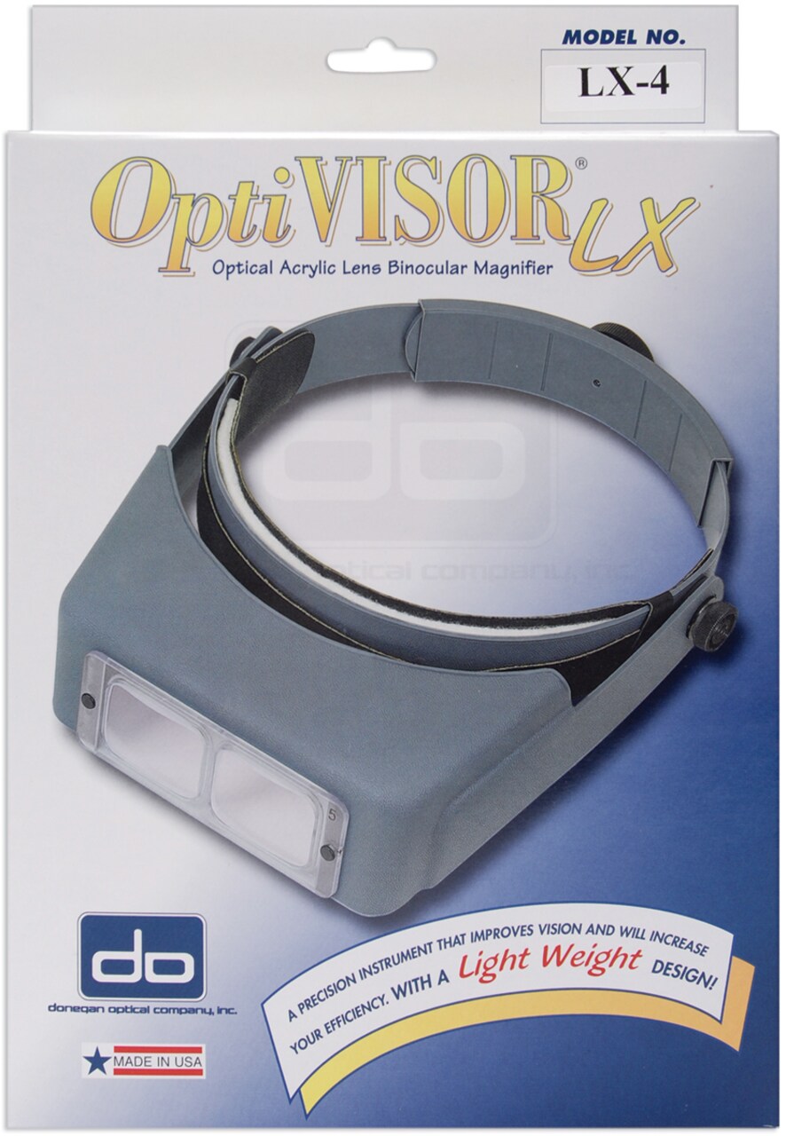 Donegan OptiVISOR LX Binocular Magnifier-Lensplate #4 Magnifies 2x At 10"